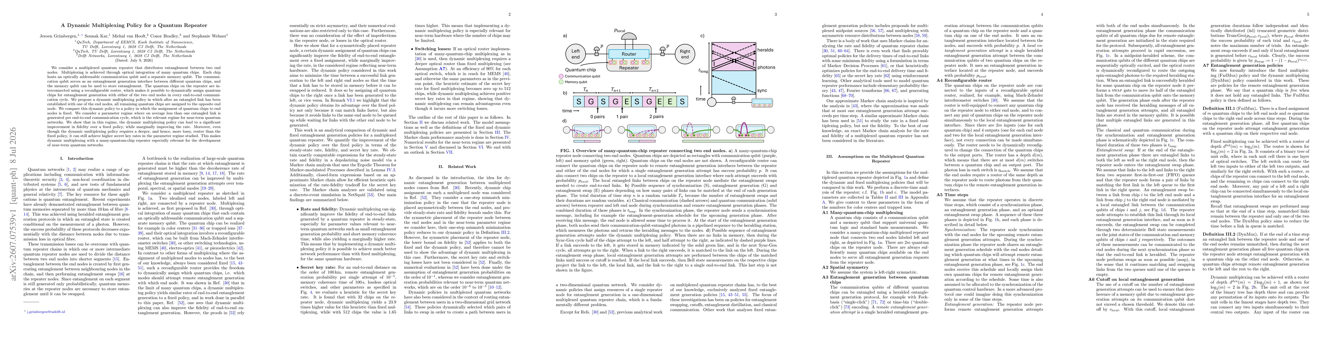 Thumbnail for A Dynamic Multiplexing Policy for a Quantum Repeater