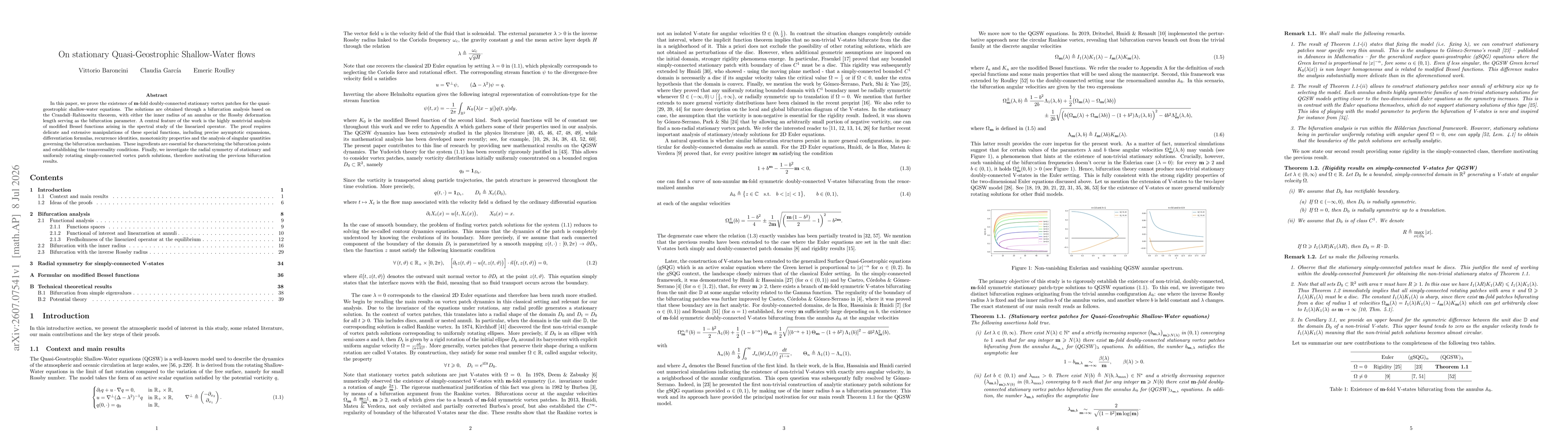 Thumbnail for On stationary Quasi-Geostrophic Shallow-Water flows