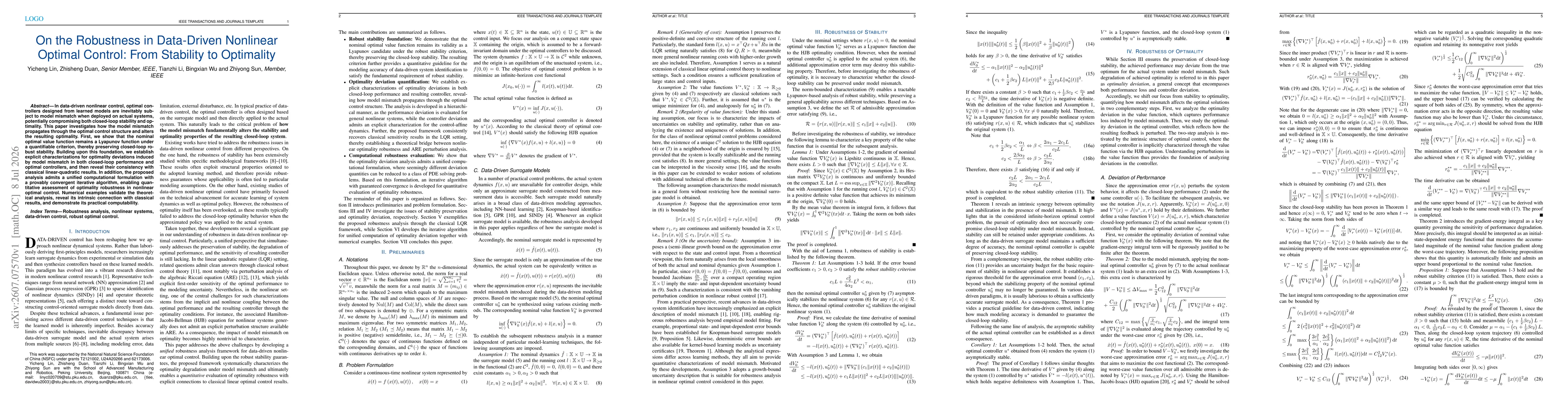 Thumbnail for On the Robustness in Data-Driven Nonlinear Optimal Control: From Stability to Optimality