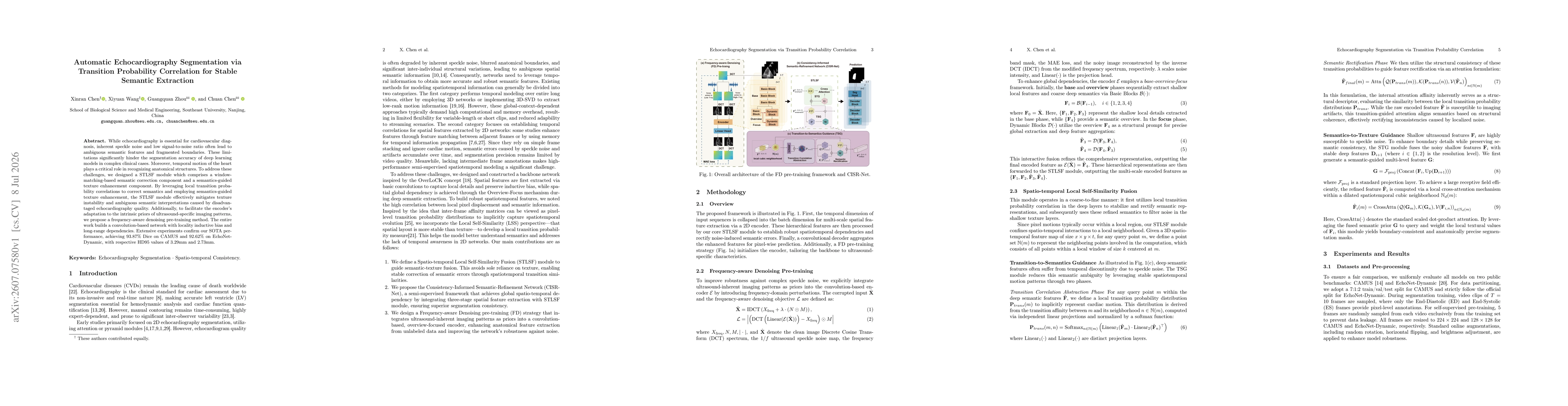 Thumbnail for Automatic Echocardiography Segmentation via Transition Probability Correlation for Stable Semantic Extraction