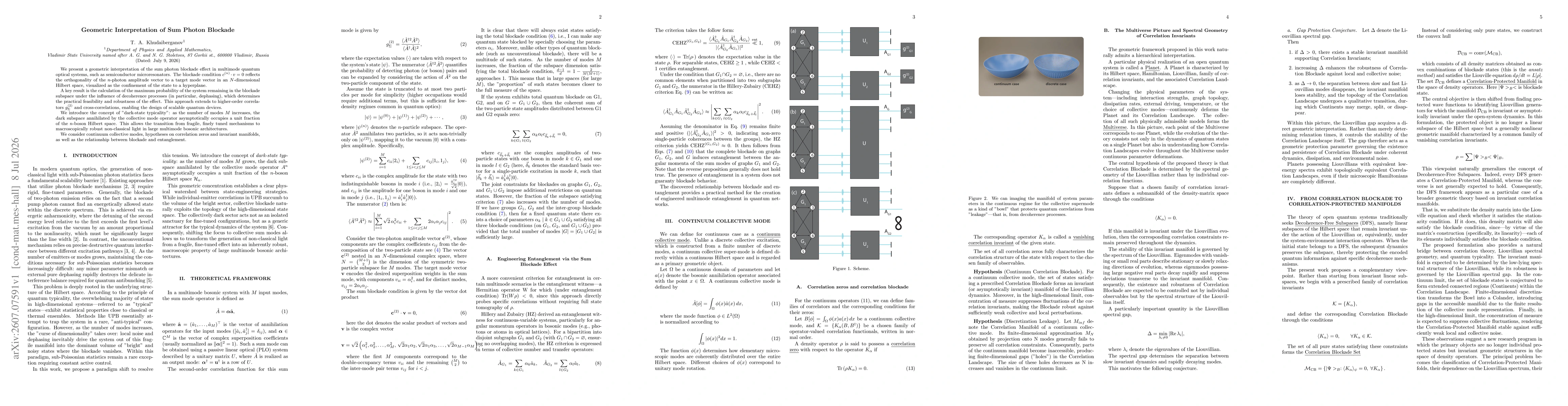 Thumbnail for Geometric Interpretation of Sum Photon Blockade
