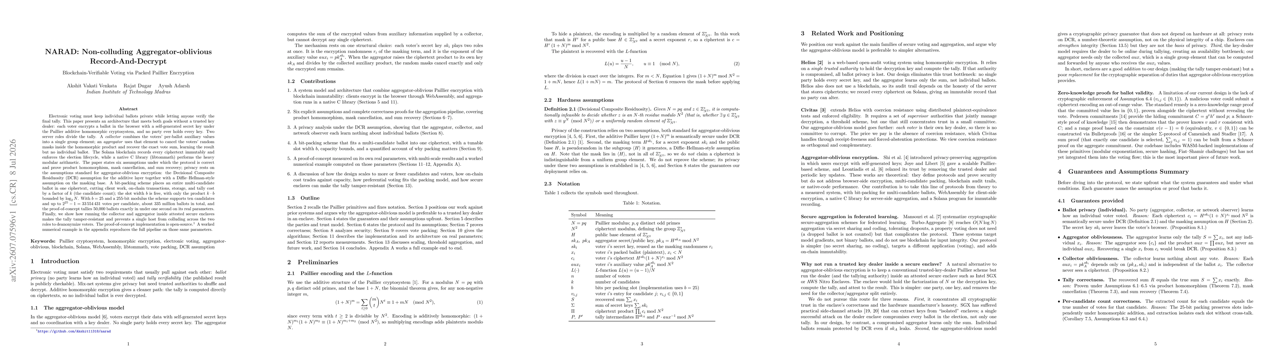 Thumbnail for NARAD: Non-colluding Aggregator-oblivious Record-And-Decrypt