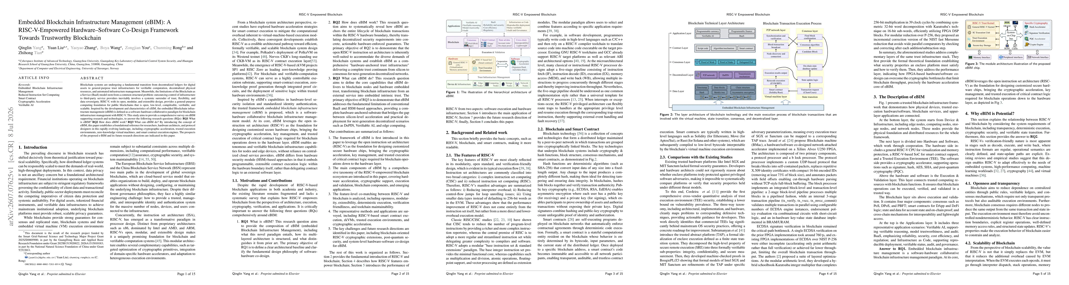 Thumbnail for Embedded Blockchain Infrastructure Management (eBIM): A RISC-V-Empowered Hardware--Software Co-Design Framework Towards Trustworthy Blockchain