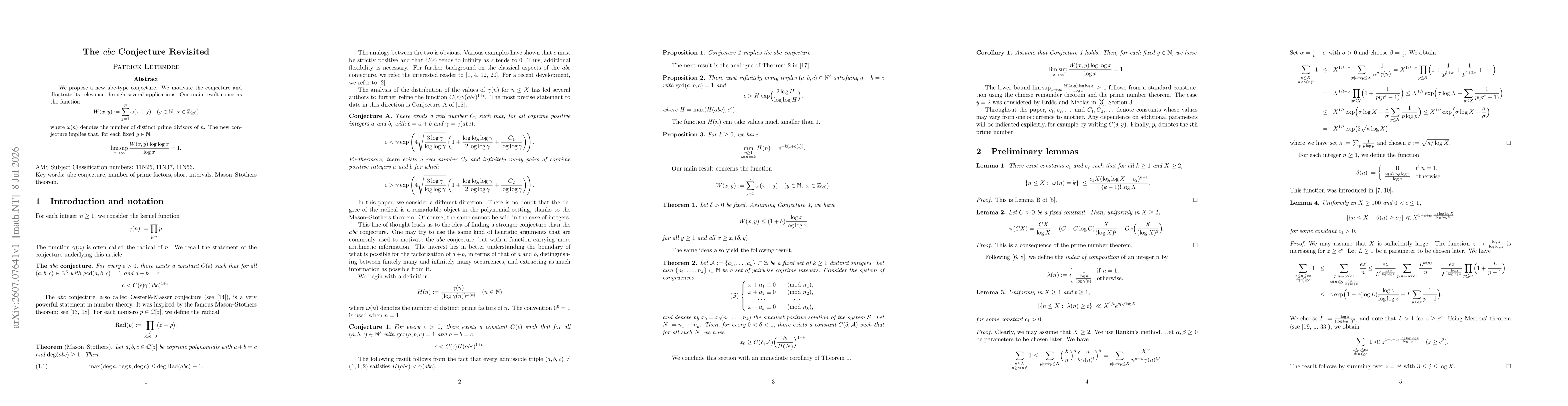 Thumbnail for The $abc$ Conjecture Revisited