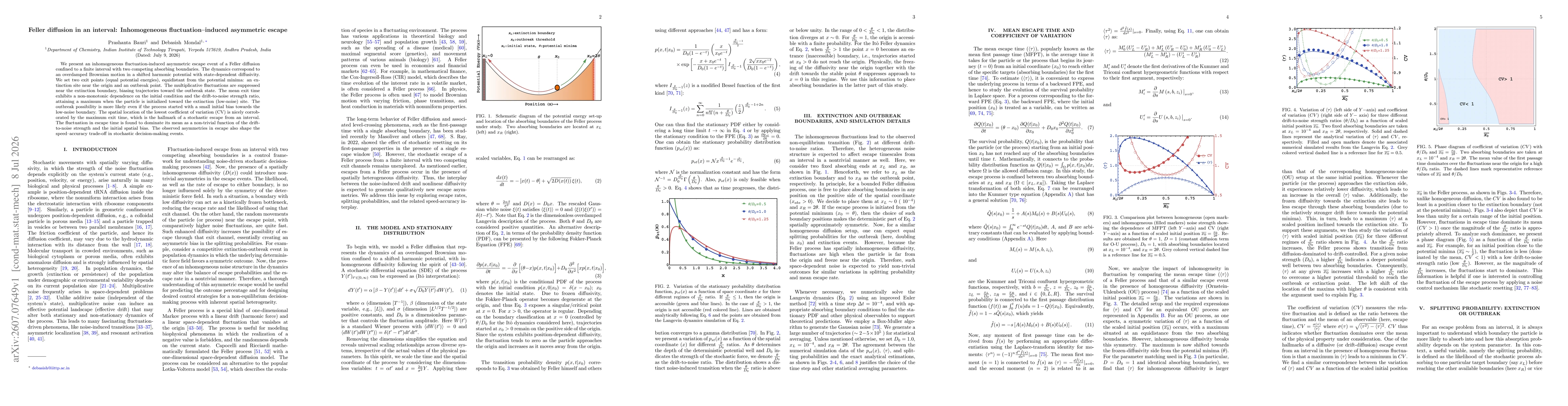 Thumbnail for Feller diffusion in an interval: Inhomogeneous fluctuation-induced asymmetric escape