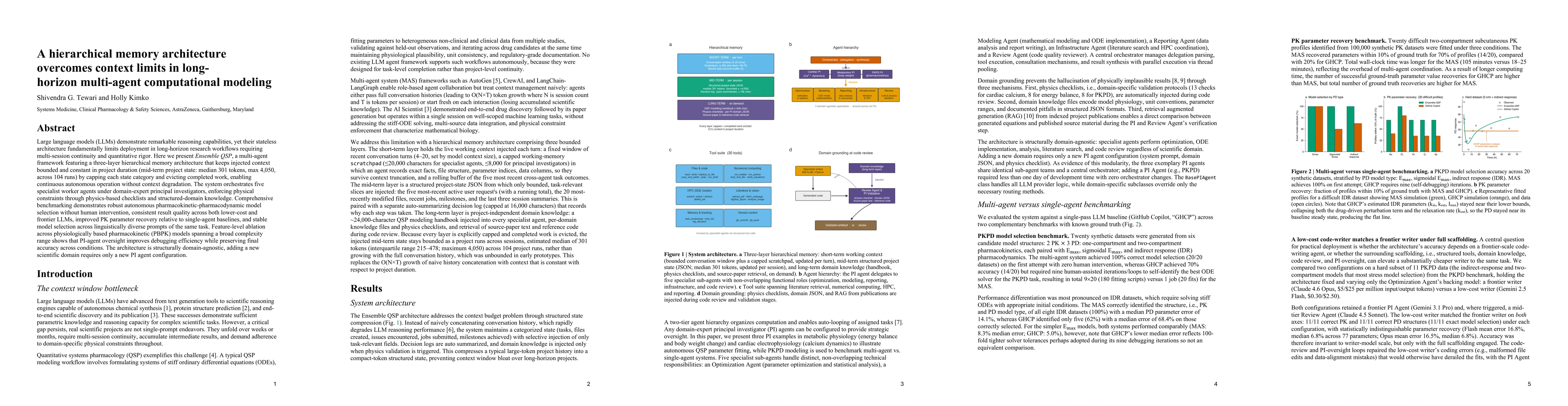 Thumbnail for A hierarchical memory architecture overcomes context limits in long-horizon multi-agent computational modeling