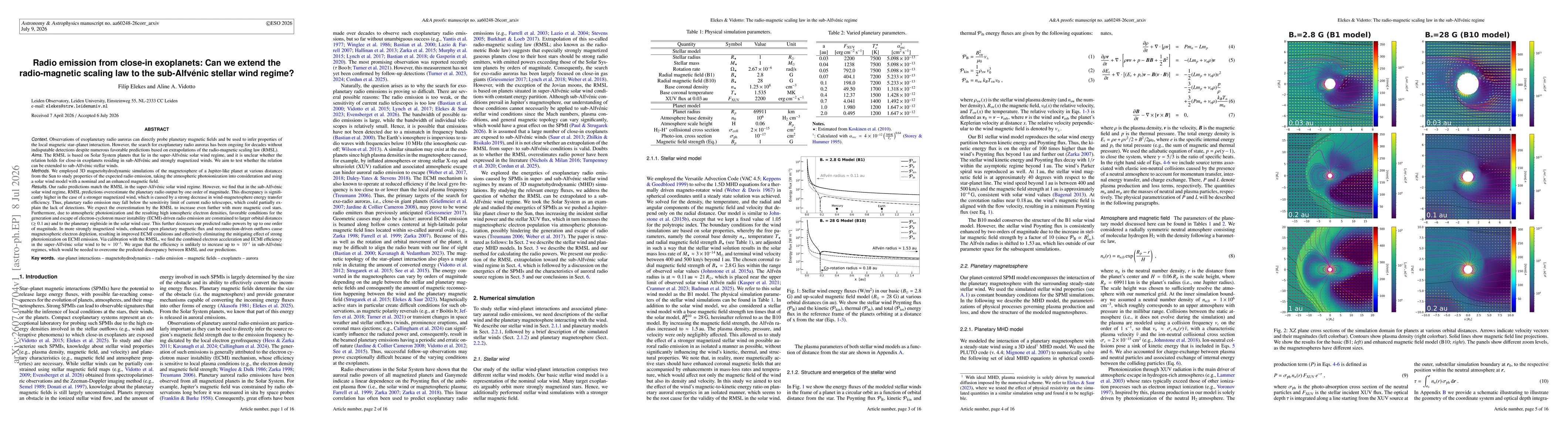 Thumbnail for Radio emission from close-in exoplanets: Can we extend the radio-magnetic scaling law to the sub-Alfvénic stellar wind regime?