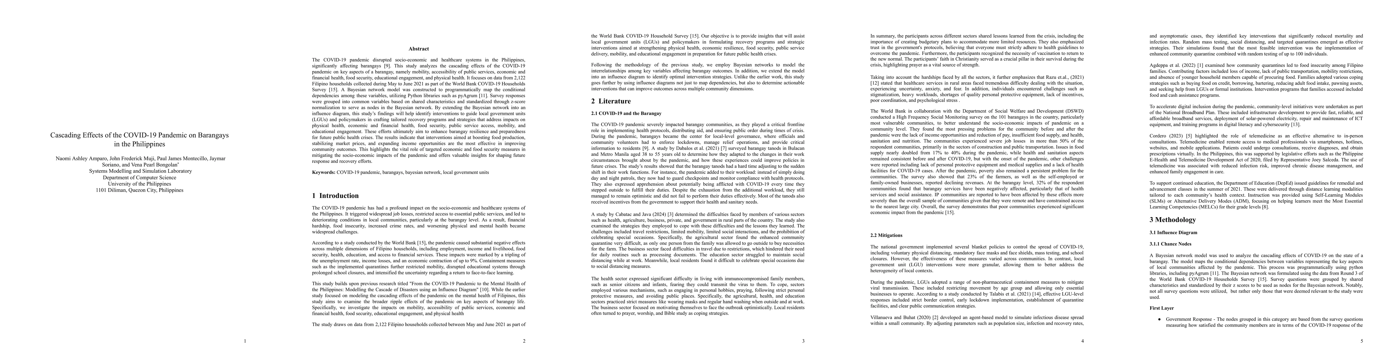 Thumbnail for Cascading Effects of the COVID-19 Pandemic on Barangays in the Philippines