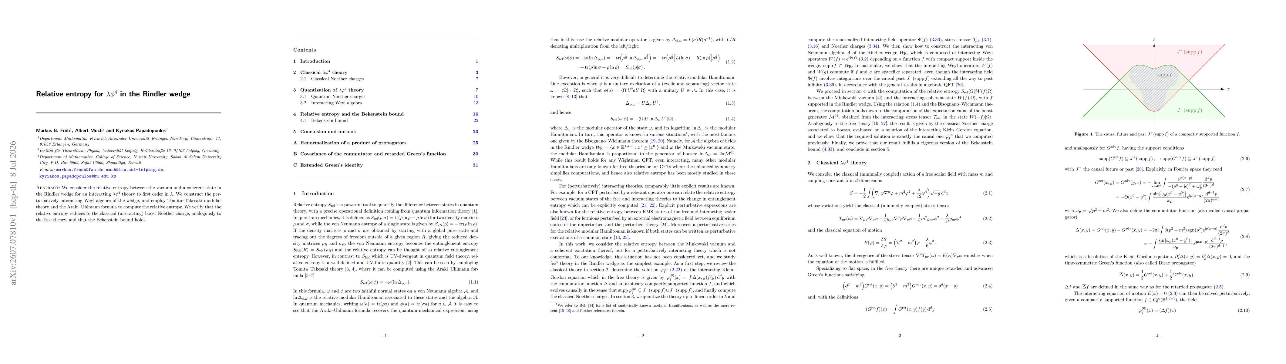 Thumbnail for Relative entropy for $λφ^4$ in the Rindler wedge