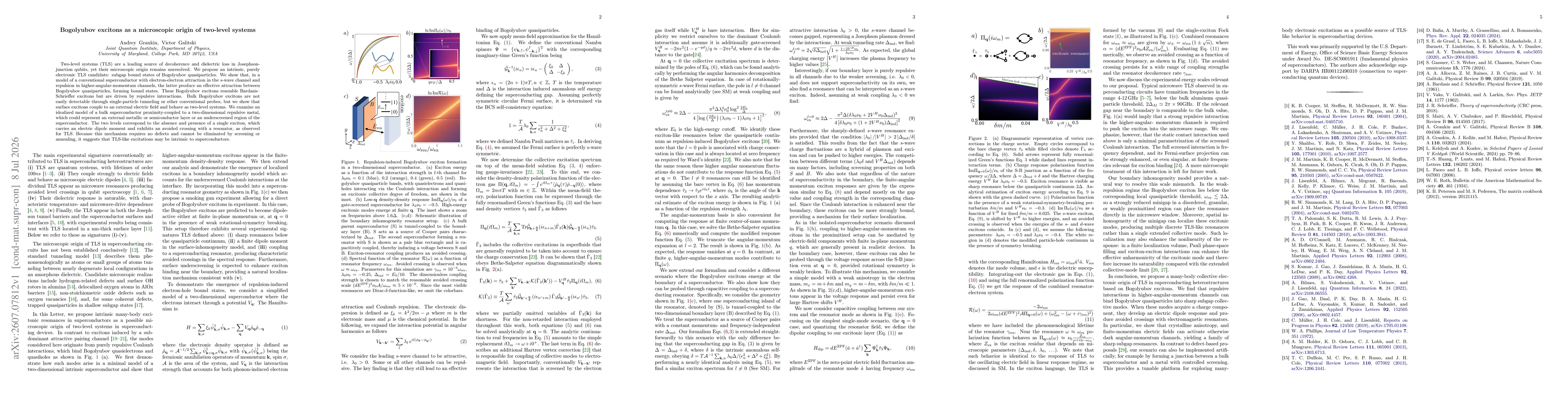 Thumbnail for Bogolyubov excitons as a microscopic origin of two-level systems