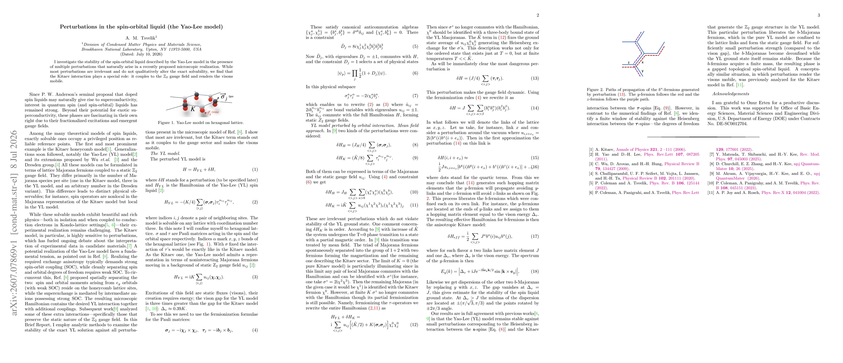 Thumbnail for Perturbations in the spin-orbital liquid (the Yao-Lee model)