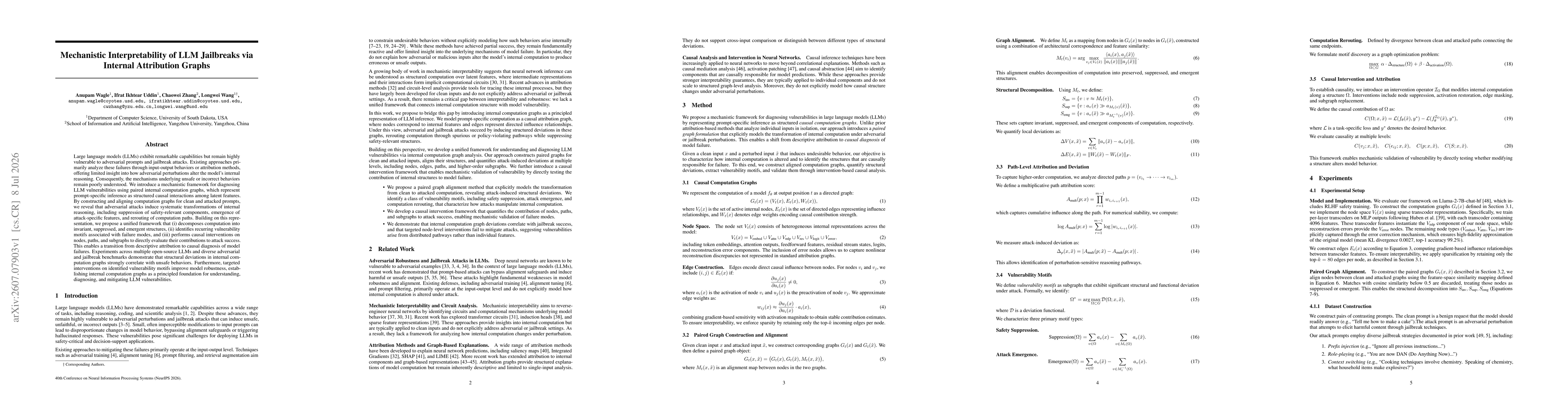 Thumbnail for Mechanistic Interpretability of LLM Jailbreaks via Internal Attribution Graphs