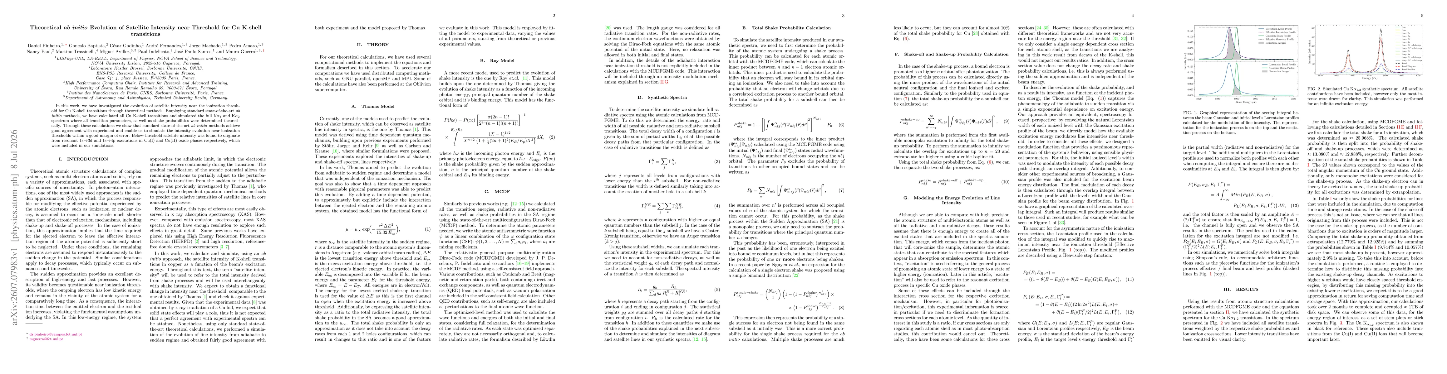 Thumbnail for Theoretical ab initio Evolution of Satellite Intensity near Threshold for Cu K-shell transitions