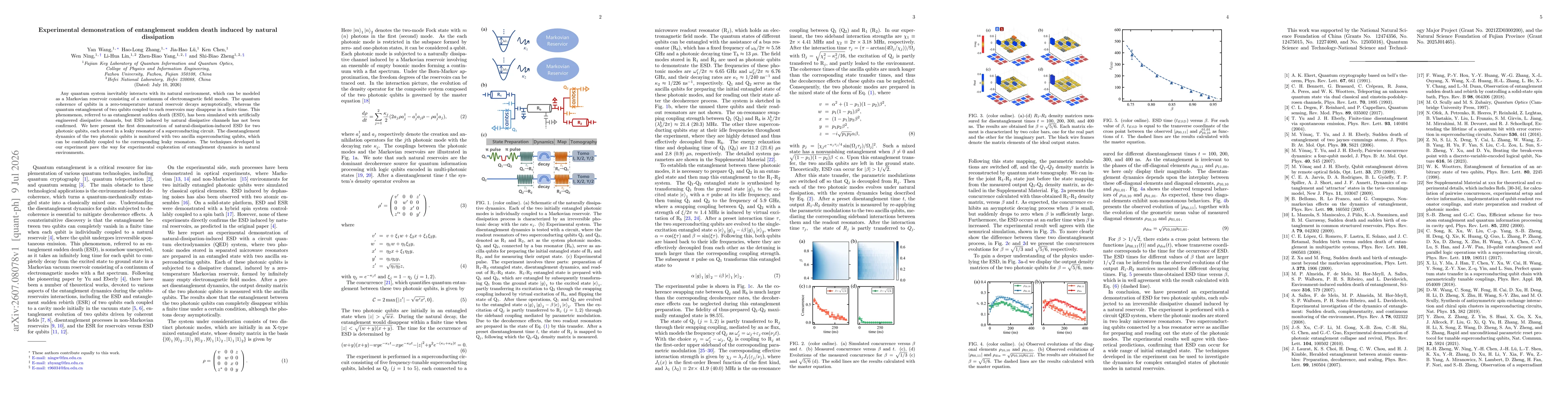 Thumbnail for Experimental demonstration of entanglement sudden death induced by natural dissipation