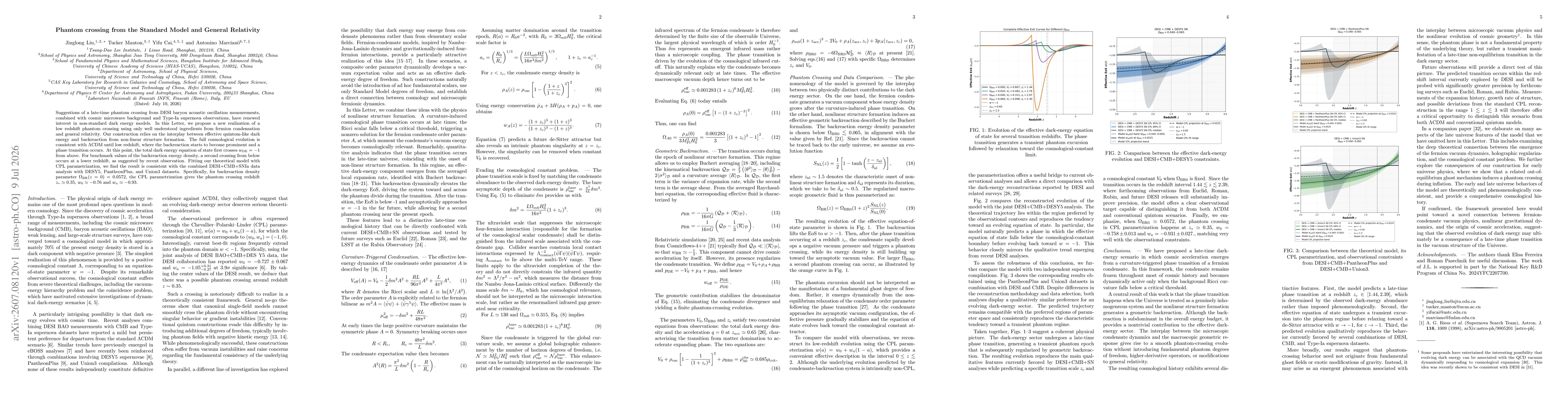 Thumbnail for Phantom crossing from the Standard Model and General Relativity