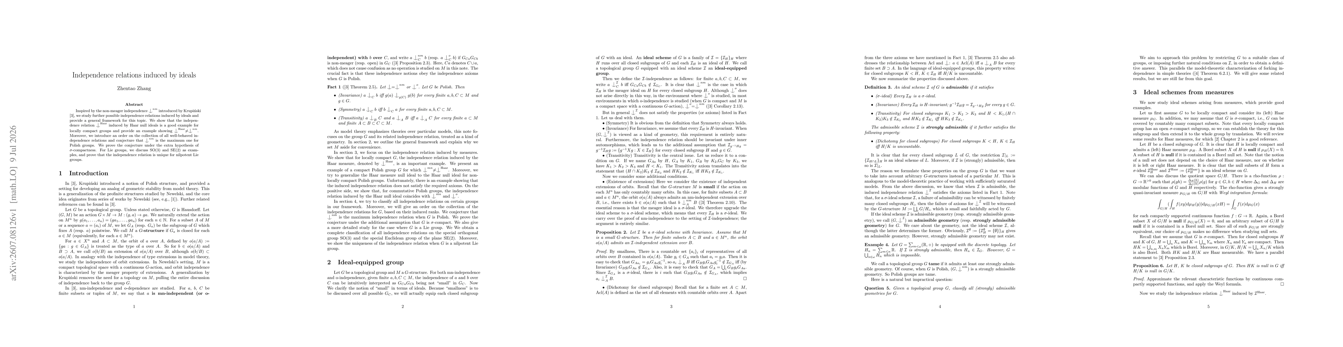 Thumbnail for Independence relations induced by ideals