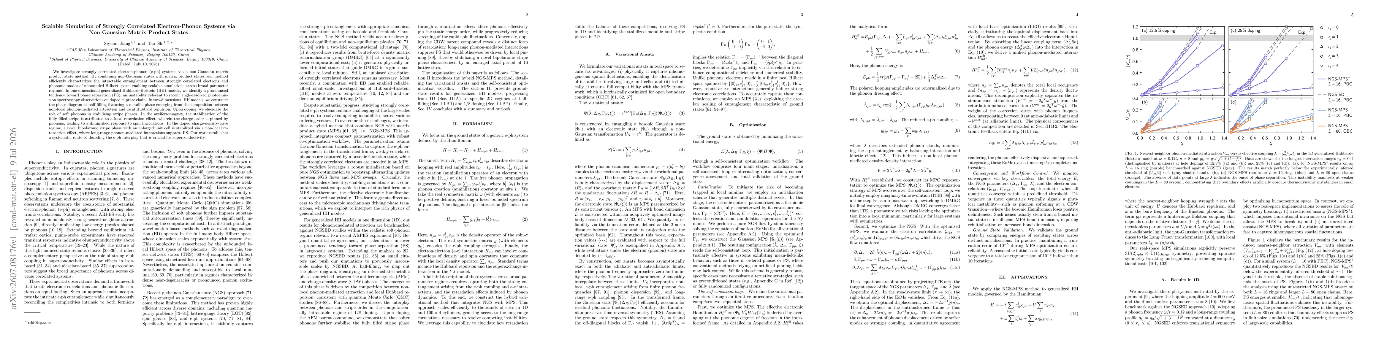 Thumbnail for Scalable Simulation of Strongly Correlated Electron-Phonon Systems via Non-Gaussian Matrix Product States