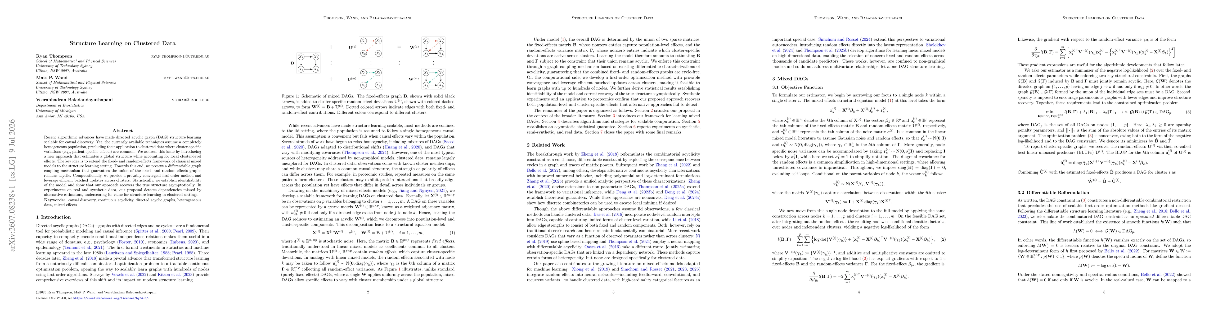 Thumbnail for Structure Learning on Clustered Data