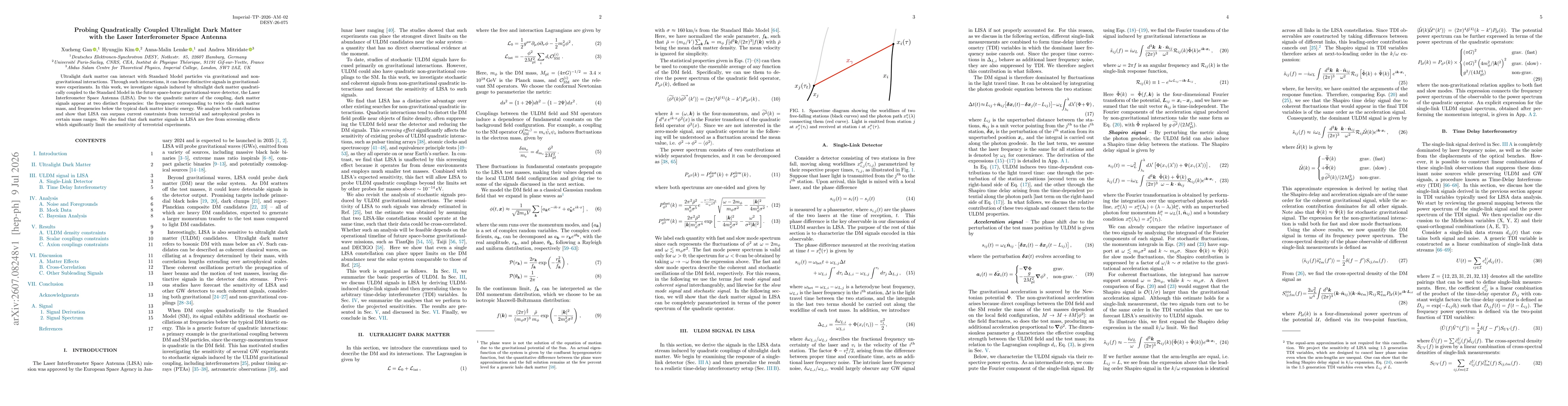 Thumbnail for Probing Quadratically Coupled Ultralight Dark Matter with the Laser Interferometer Space Antenna