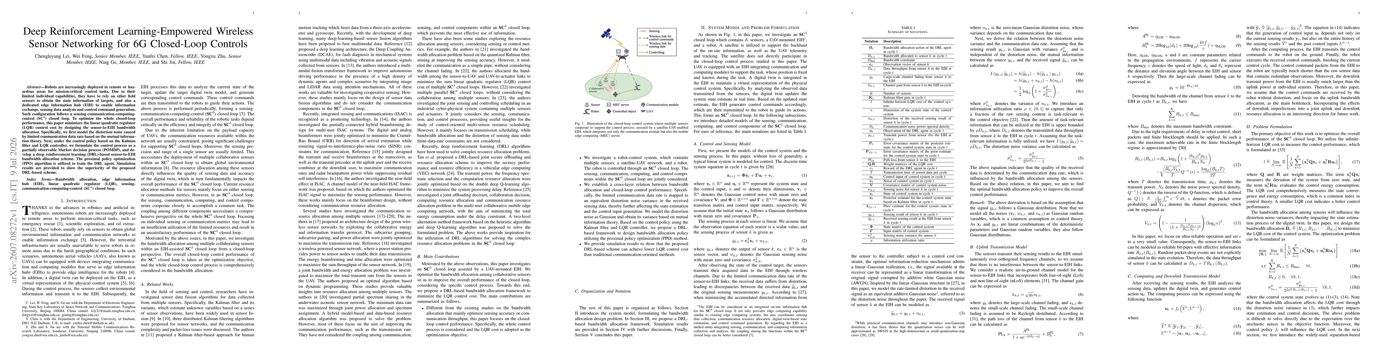 Thumbnail for Deep Reinforcement Learning-Empowered Wireless Sensor Networking for 6G Closed-Loop Controls