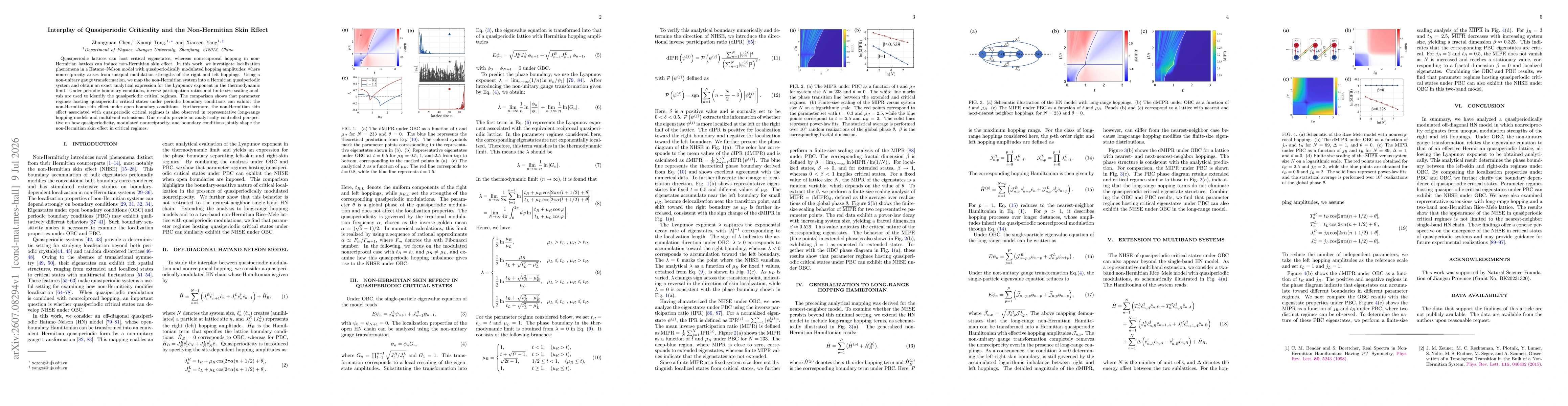 Thumbnail for Interplay of Quasiperiodic Criticality and the Non-Hermitian Skin Effect