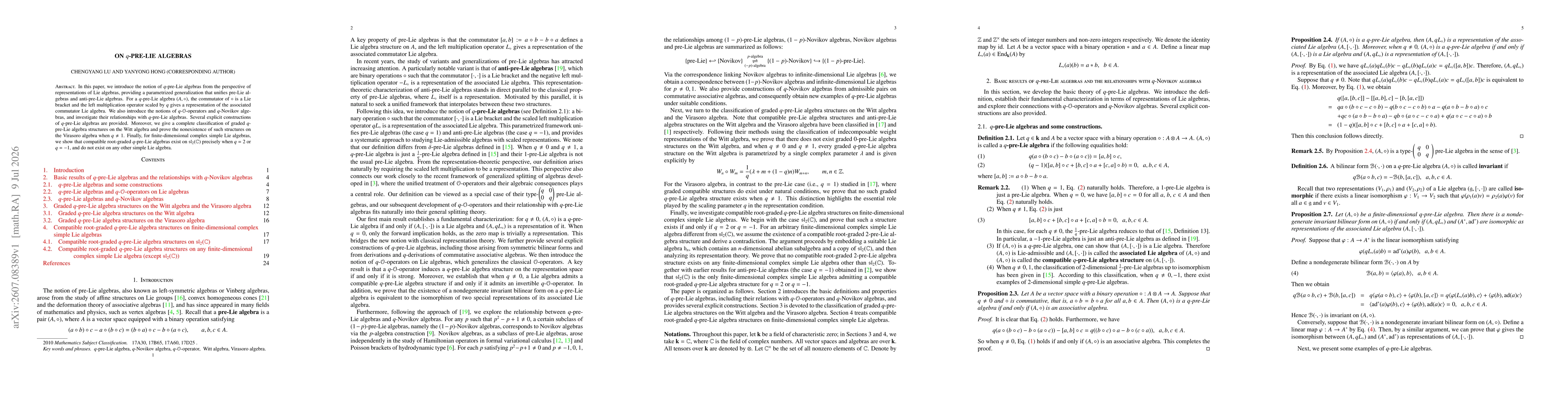 Thumbnail for On $q$-pre-Lie algebras