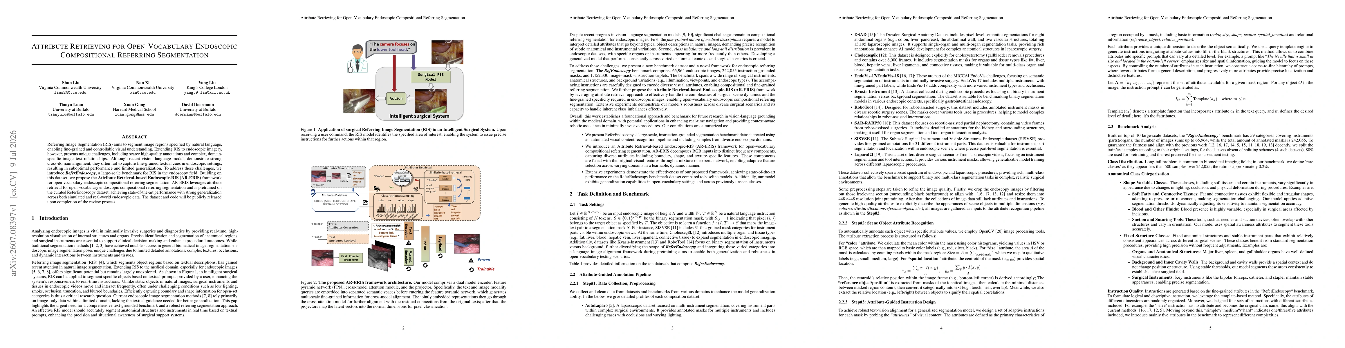 Thumbnail for Attribute Retrieving for Open-Vocabulary Endoscopic Compositional Referring Segmentation