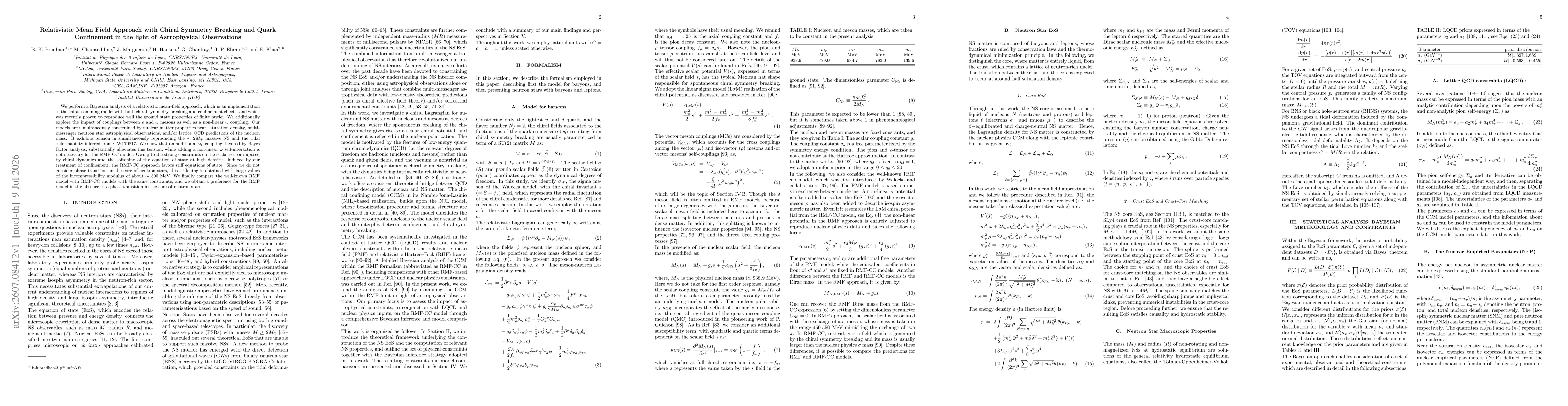 Thumbnail for Relativistic Mean Field Approach with Chiral Symmetry Breaking and Quark Confinement in the light of Astrophysical Observations