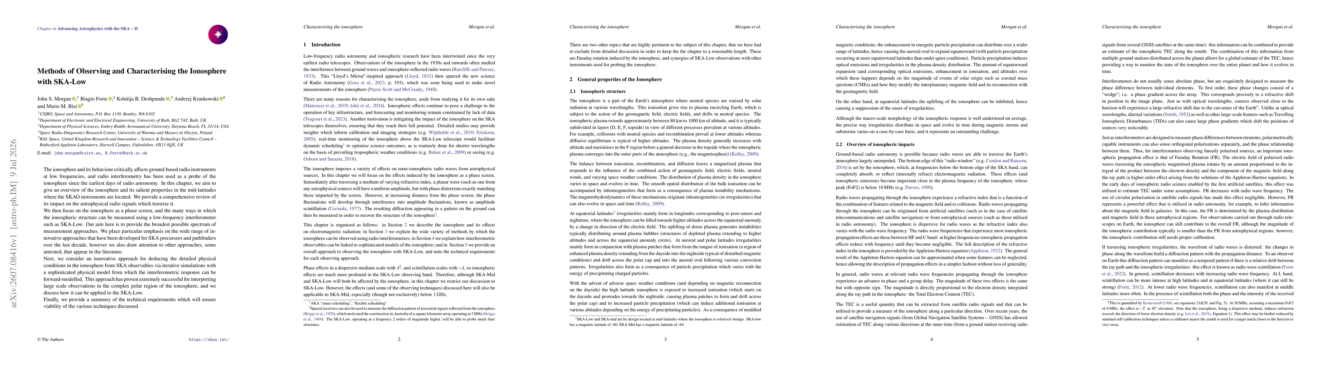 Thumbnail for Methods of Observing and Characterising the Ionosphere with SKA-Low