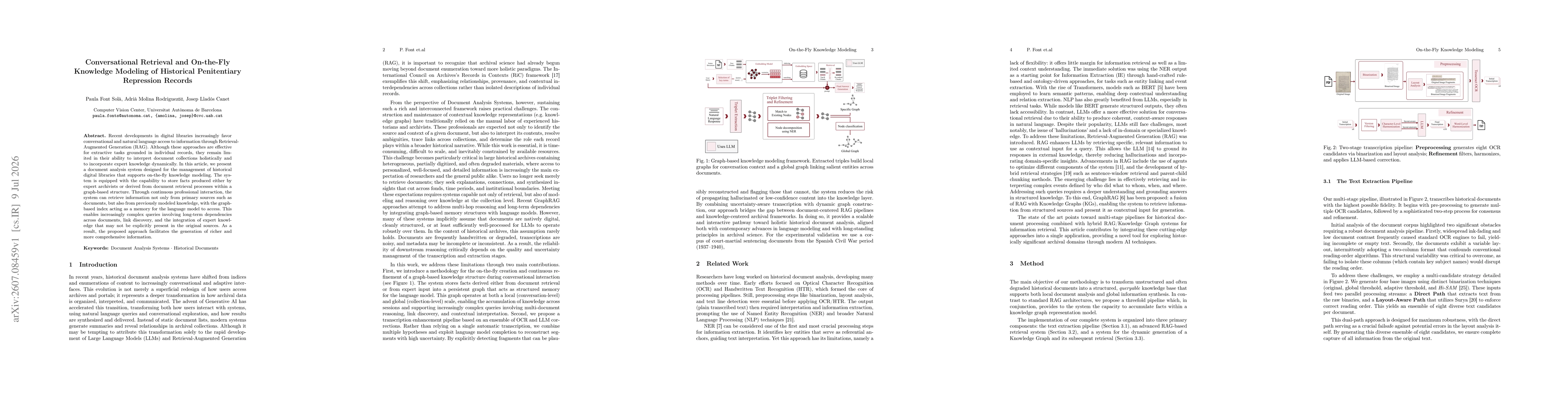 Thumbnail for Conversational Retrieval and On-the-Fly Knowledge Modeling of Historical Penitentiary Repression Records