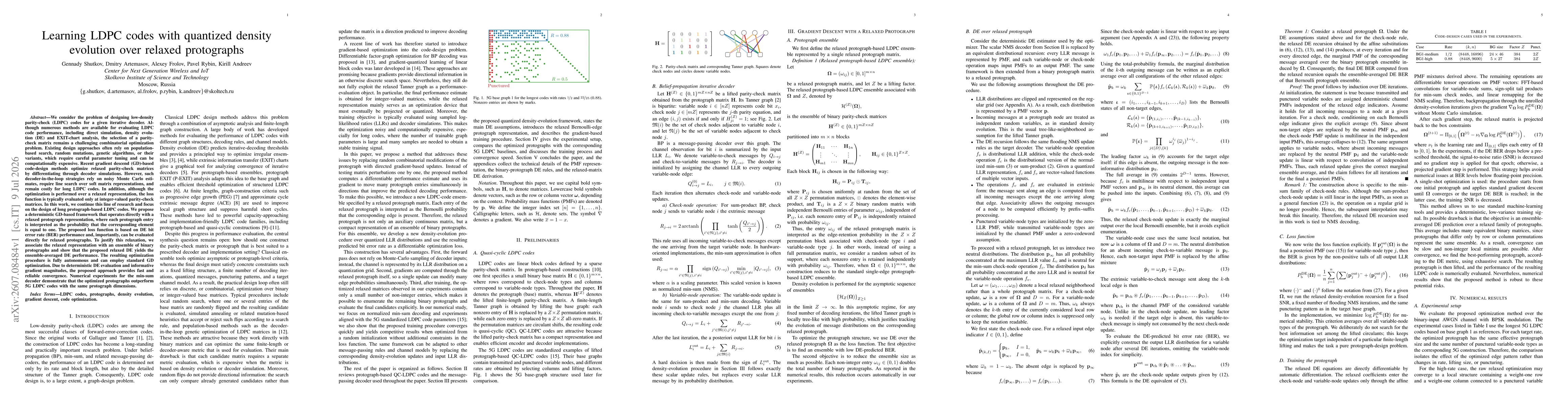 Thumbnail for Learning LDPC codes with quantized density evolution over relaxed protographs