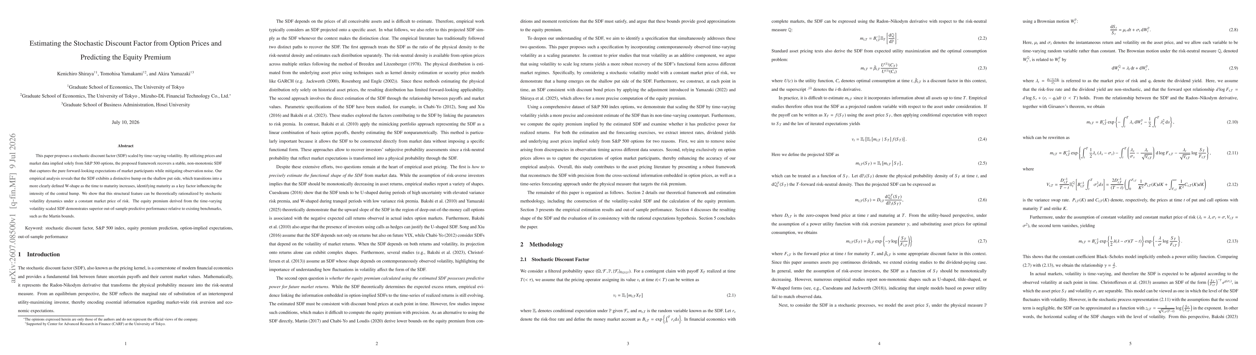 Thumbnail for Estimating the Stochastic Discount Factor from Option Prices and Predicting the Equity Premium