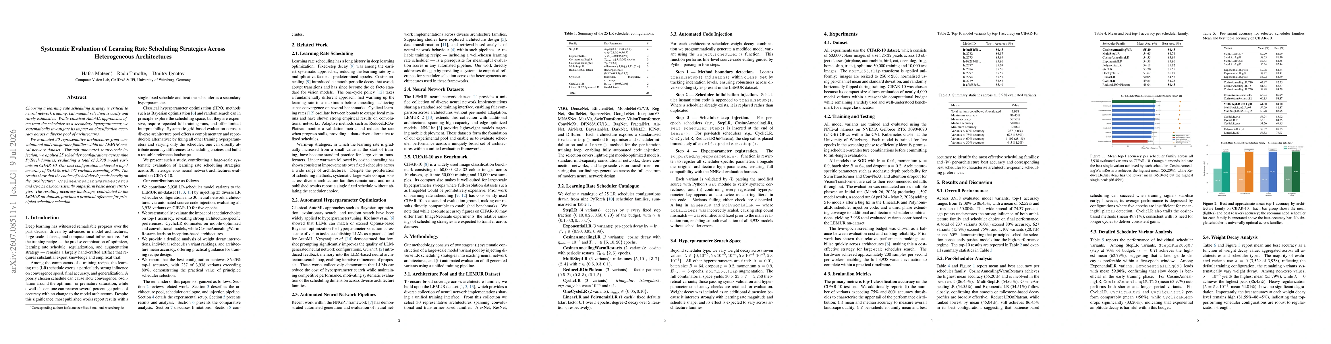Thumbnail for Systematic Evaluation of Learning Rate Scheduling Strategies Across Heterogeneous Architectures