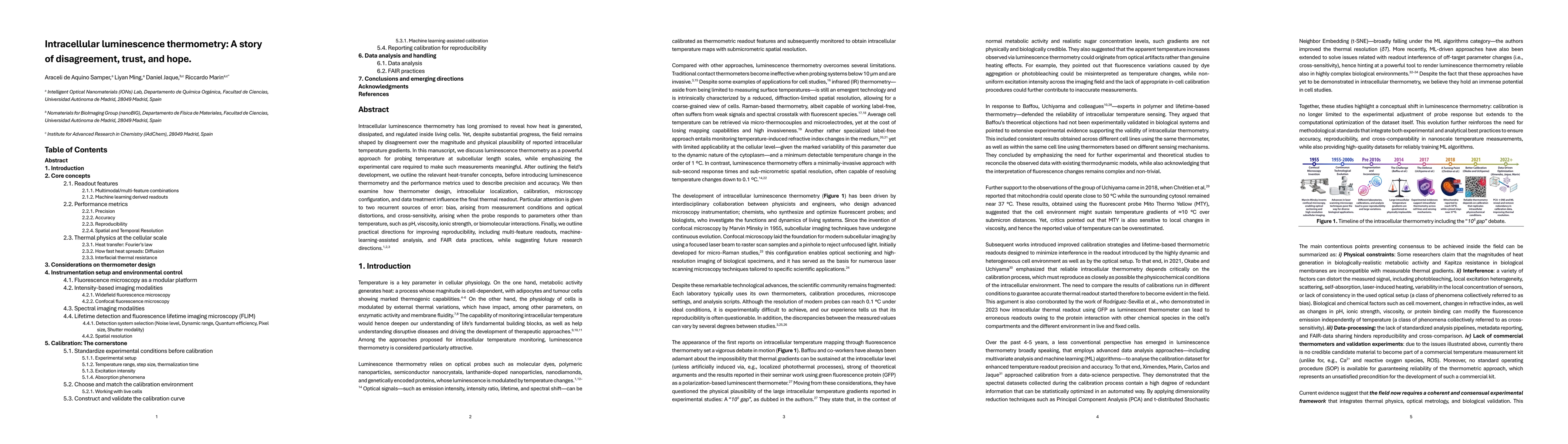 Thumbnail for Intracellular luminescence thermometry: A story of disagreement, trust, and hope