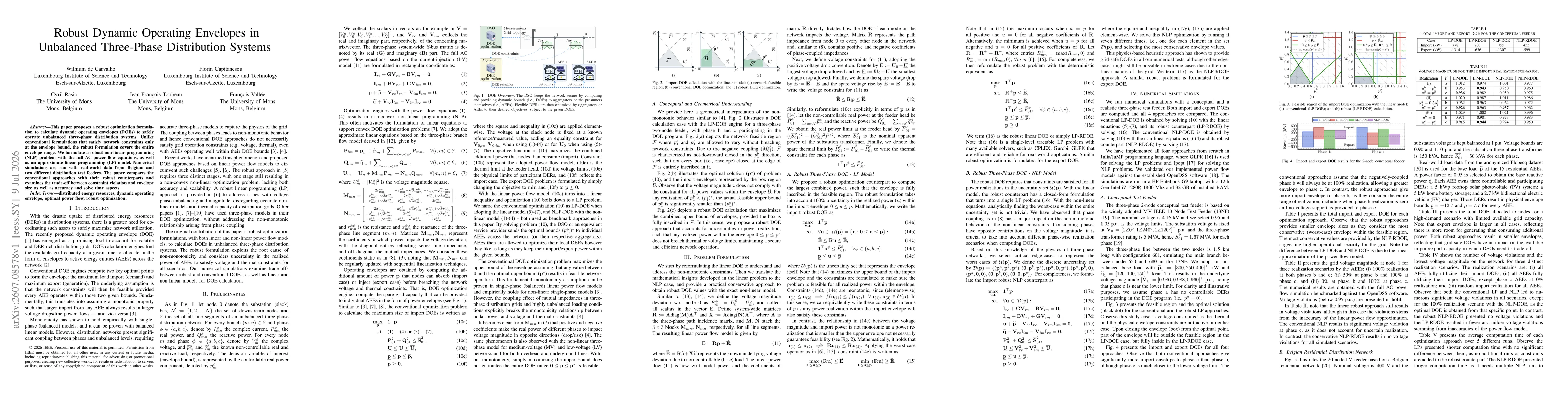 Thumbnail for Robust Dynamic Operating Envelopes in Unbalanced Three-Phase Distribution Systems