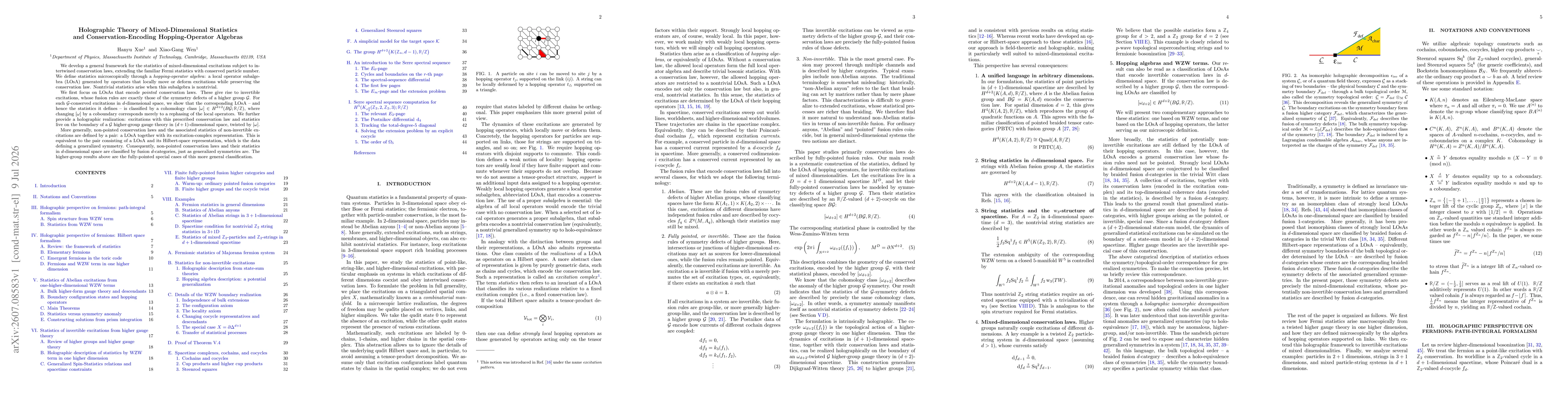 Thumbnail for Holographic Theory of Mixed-Dimensional Statistics and Conservation-Encoding Hopping-Operator Algebras