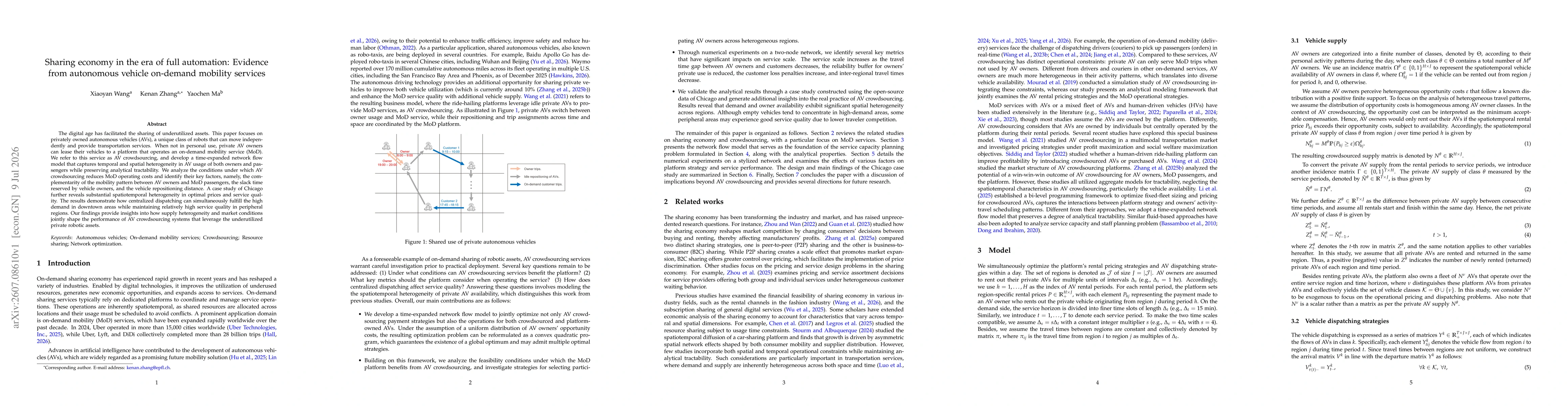 Thumbnail for Sharing economy in the era of full automation: Evidence from autonomous vehicle on-demand mobility services