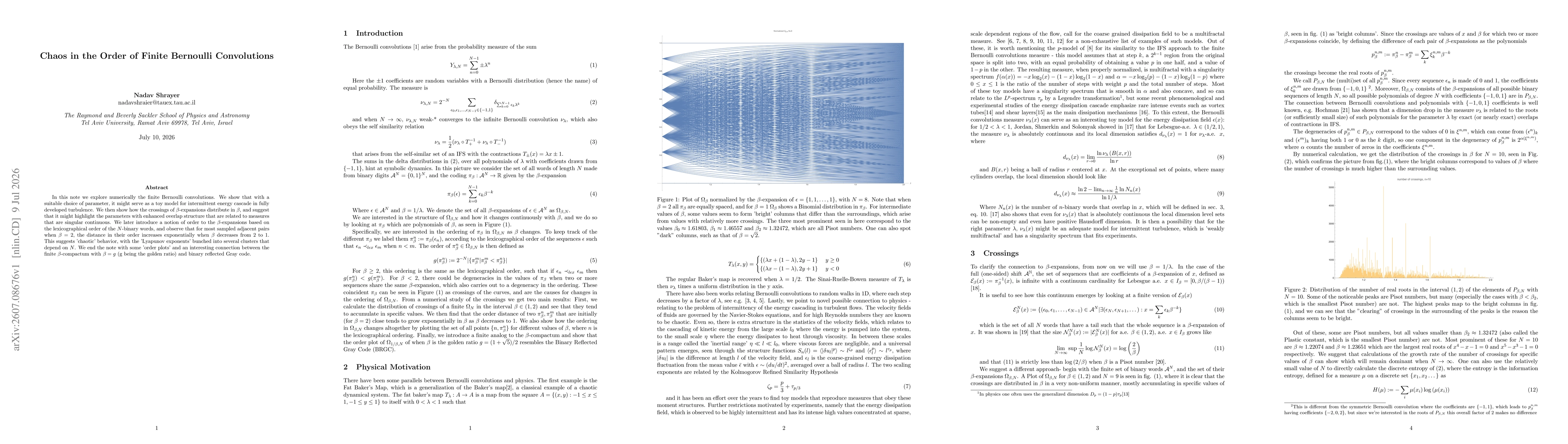 Thumbnail for Chaos in the Order of Finite Bernoulli Convolutions
