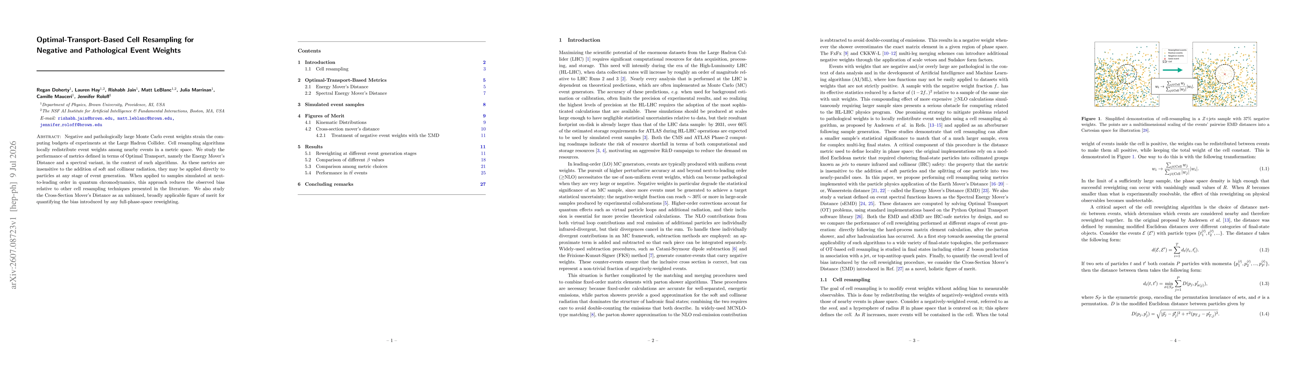 Thumbnail for Optimal-Transport-Based Cell Resampling for Negative and Pathological Event Weights