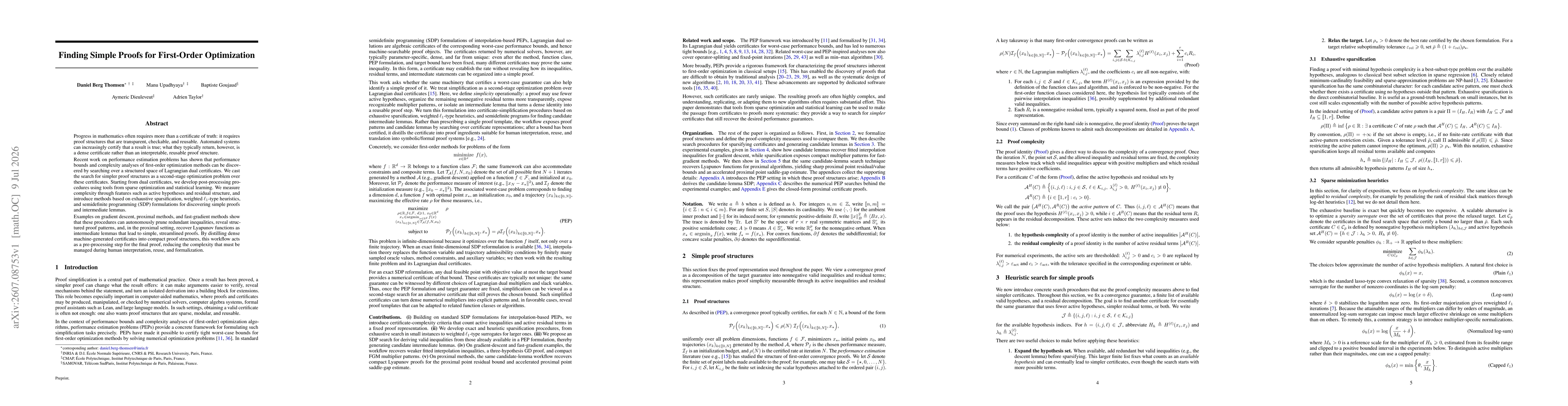 Thumbnail for Finding Simple Proofs for First-Order Optimization