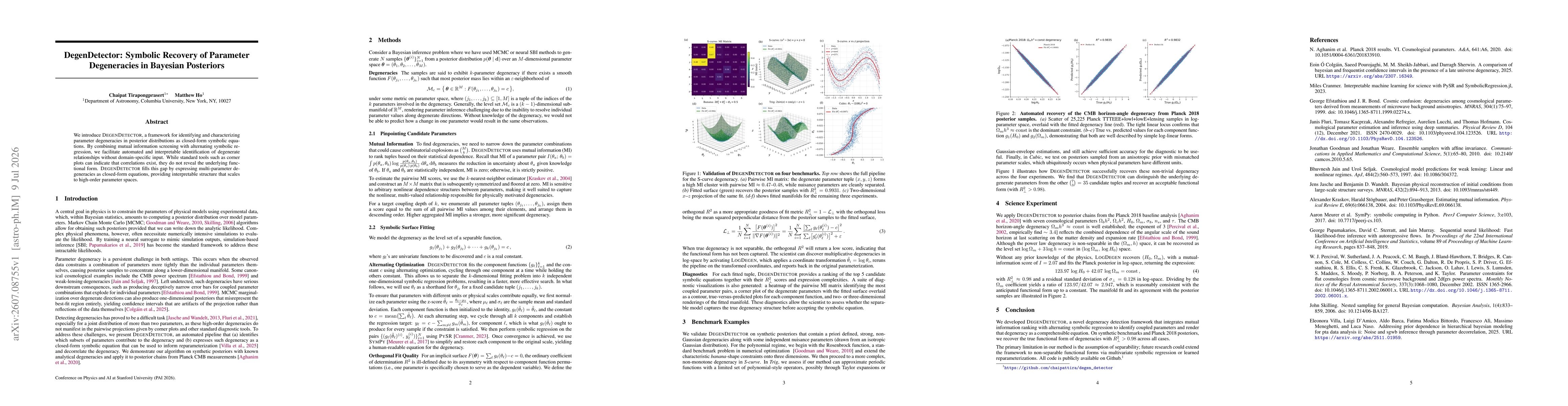 Thumbnail for DegenDetector: Symbolic Recovery of Parameter Degeneracies in Bayesian Posteriors