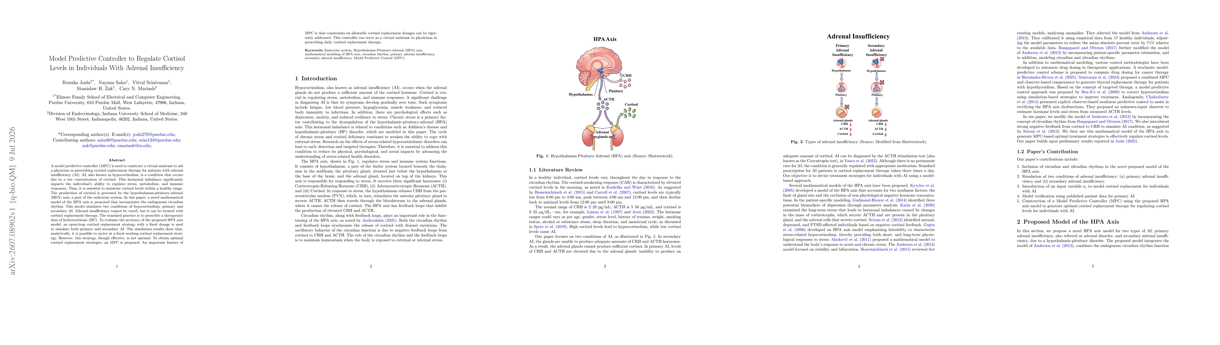 Thumbnail for Model Predictive Controller to Regulate Cortisol Levels in Individuals With Adrenal Insufficiency