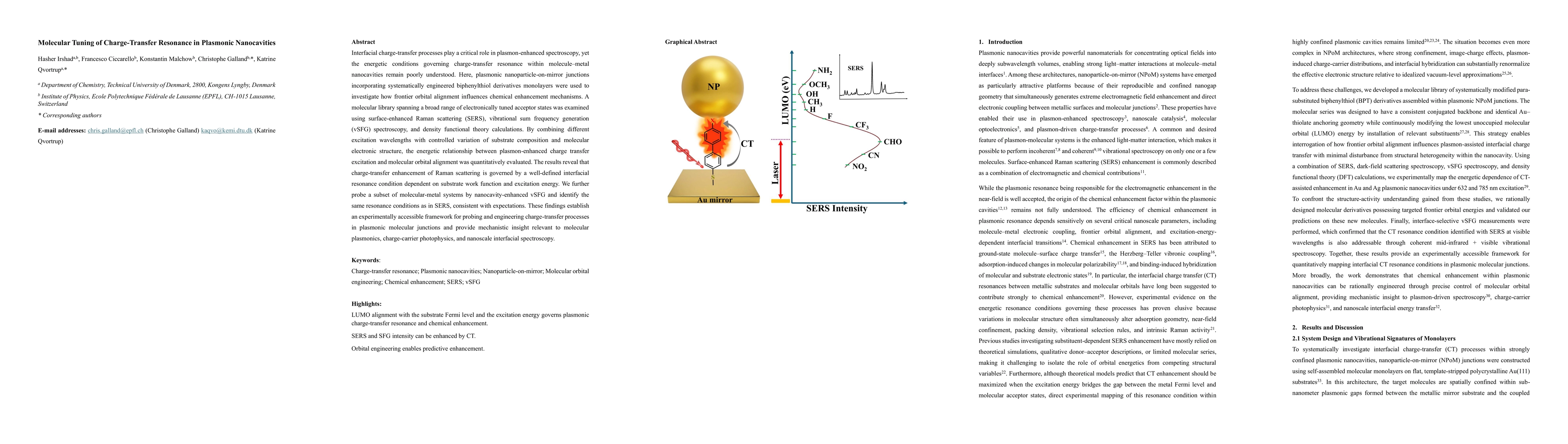 Thumbnail for Molecular Tuning of Charge-Transfer Resonance in Plasmonic Nanocavities