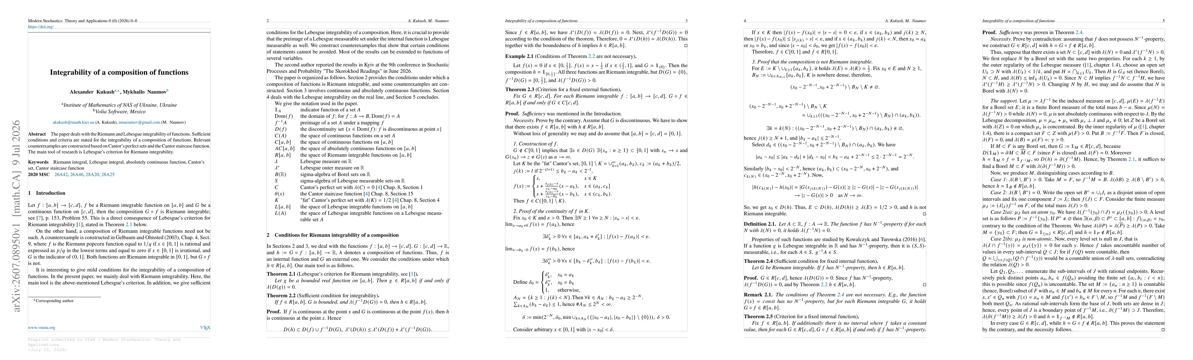 Thumbnail for Integrability of a composition of functions