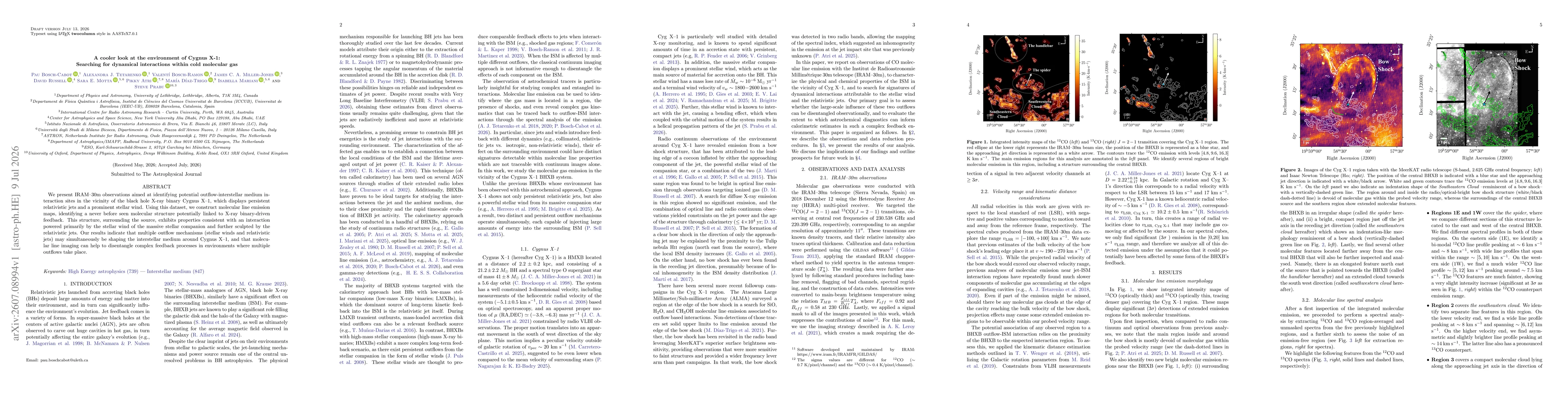 Thumbnail for A cooler look at the environment of Cygnus X-1: Searching for dynamical interactions within cold molecular gas