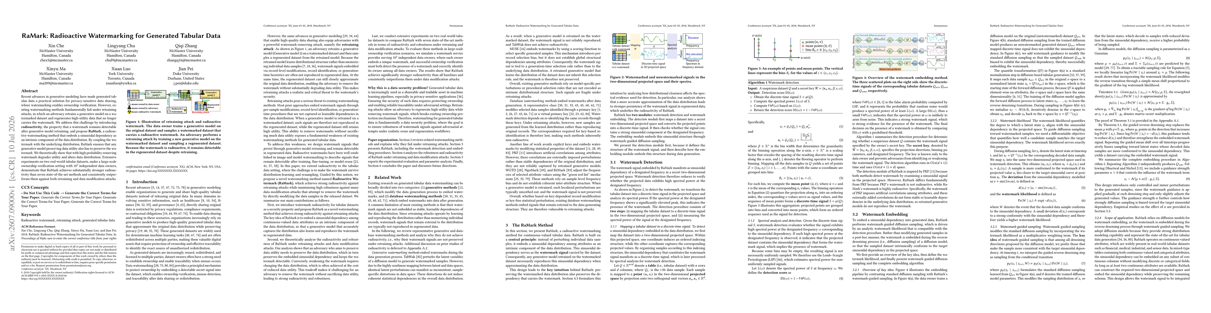 Thumbnail for RaMark: Radioactive Watermarking for Generated Tabular Data