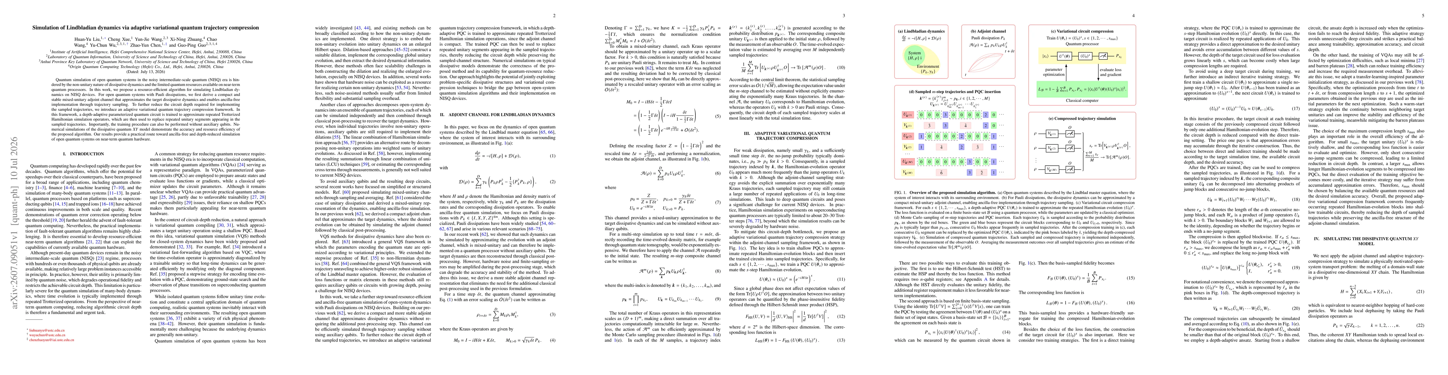 Thumbnail for Simulation of Lindbladian dynamics via adaptive variational quantum trajectory compression