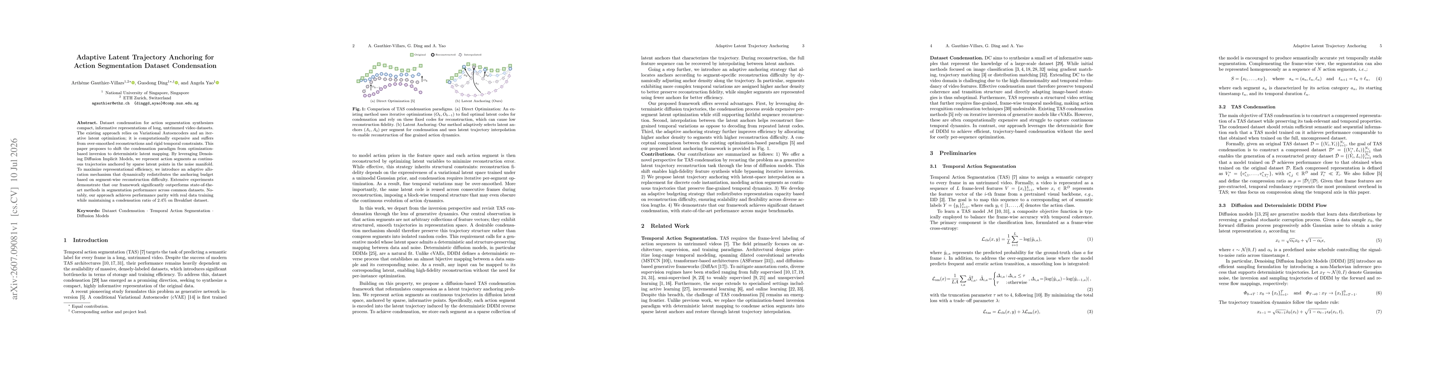 Thumbnail for Adaptive Latent Trajectory Anchoring for Action Segmentation Dataset Condensation