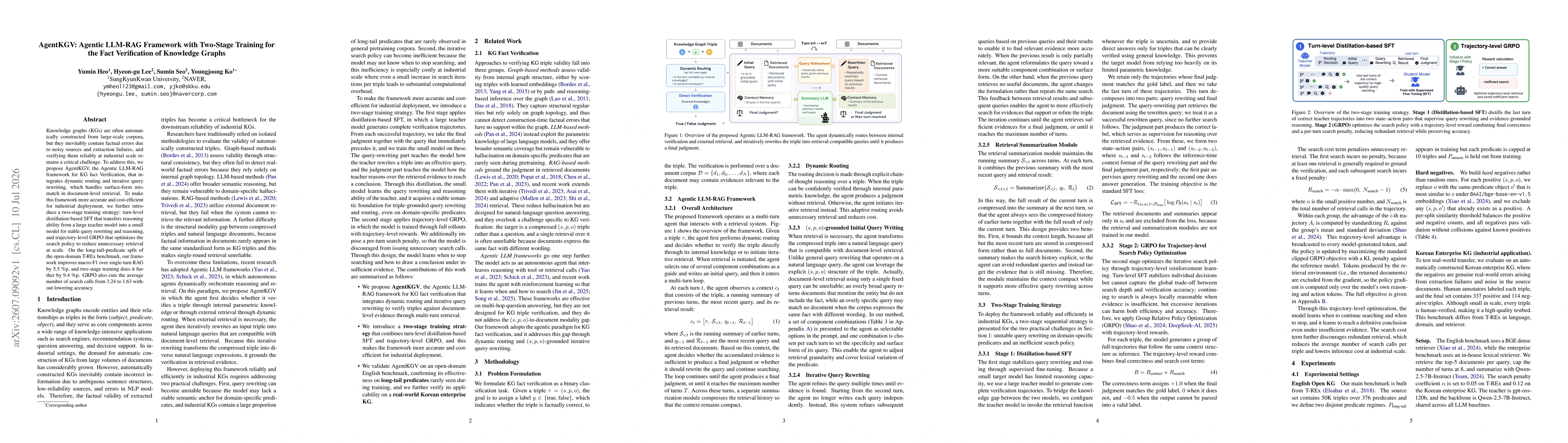Thumbnail for AgentKGV: Agentic LLM-RAG Framework with Two-Stage Training for the Fact Verification of Knowledge Graphs
