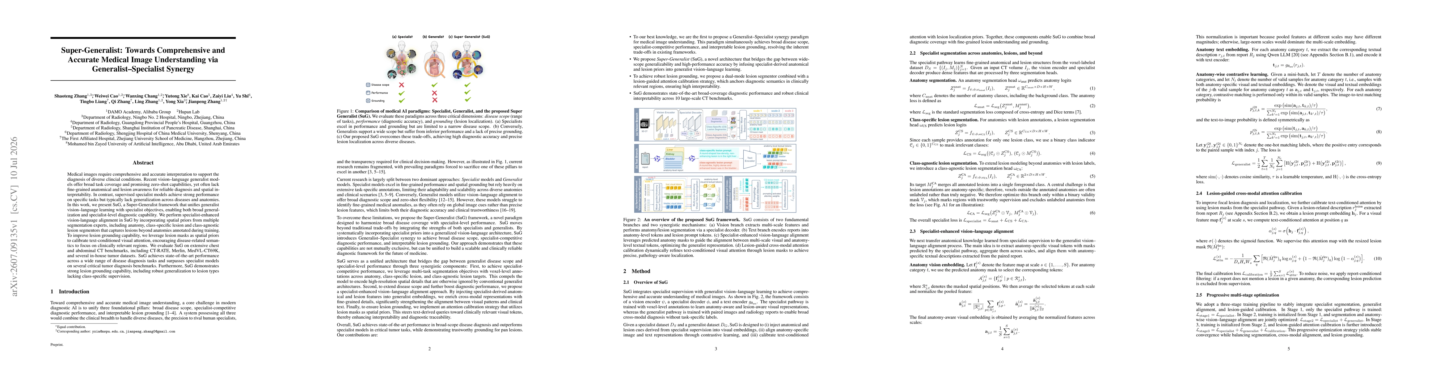 Thumbnail for Super-Generalist: Towards Comprehensive and Accurate Medical Image Understanding via Generalist-Specialist Synergy